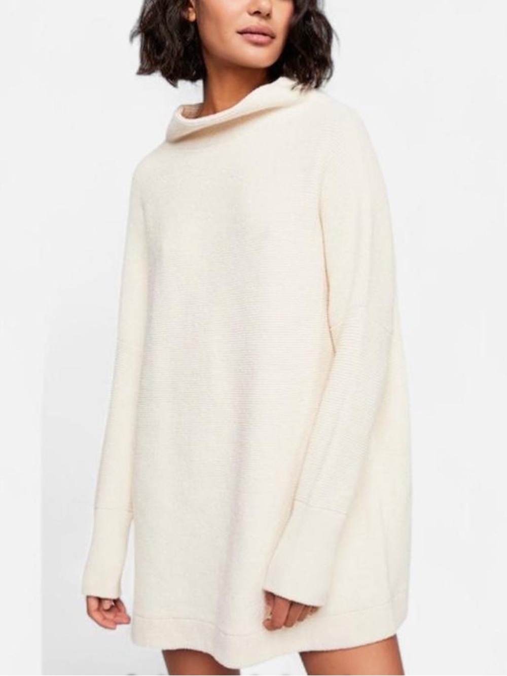 Free People Ottoman slouchy ecru cream oversized sweater ladies size M NWT